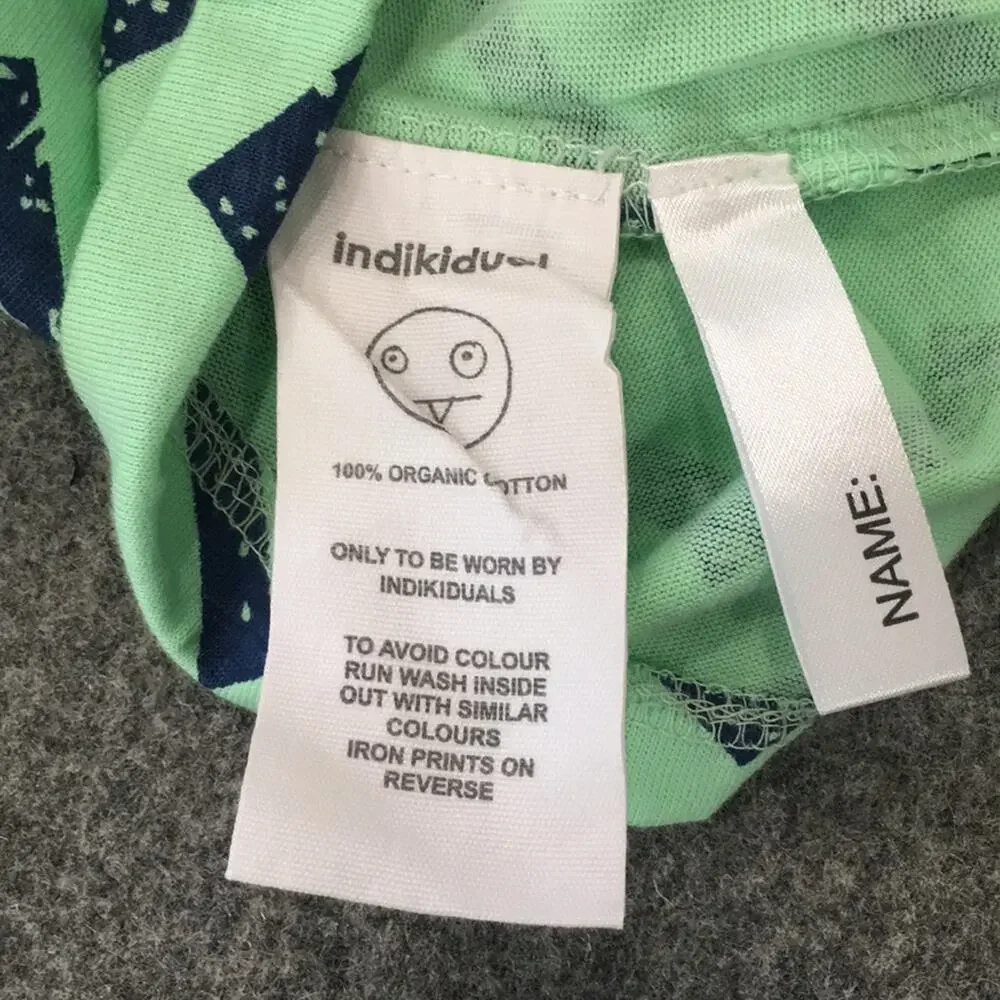 NEW Indikidual Girl Sz 4/5 ORGANIC Aston Zig Zag Jersey Romper 100% Cotton Retro - Picture 6 of 9